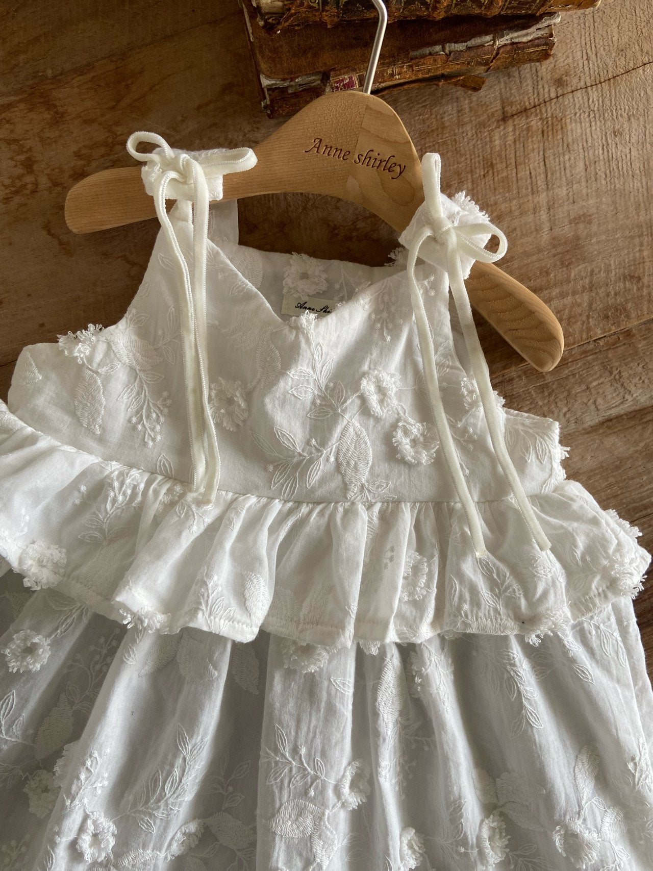 韓國童裝 26夏| AN02 Blanc Floral Ruffle Dress 親子裝