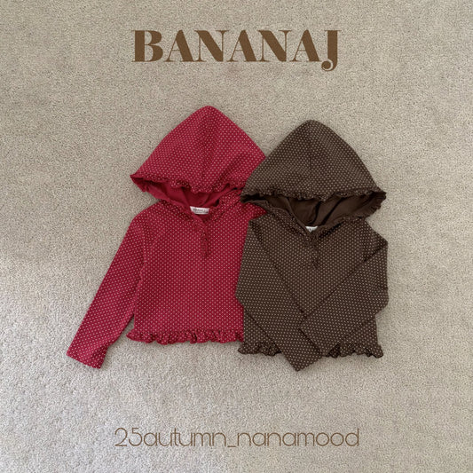韓國童裝 25秋 | BJ25336 Hooded Dot Dot Tee