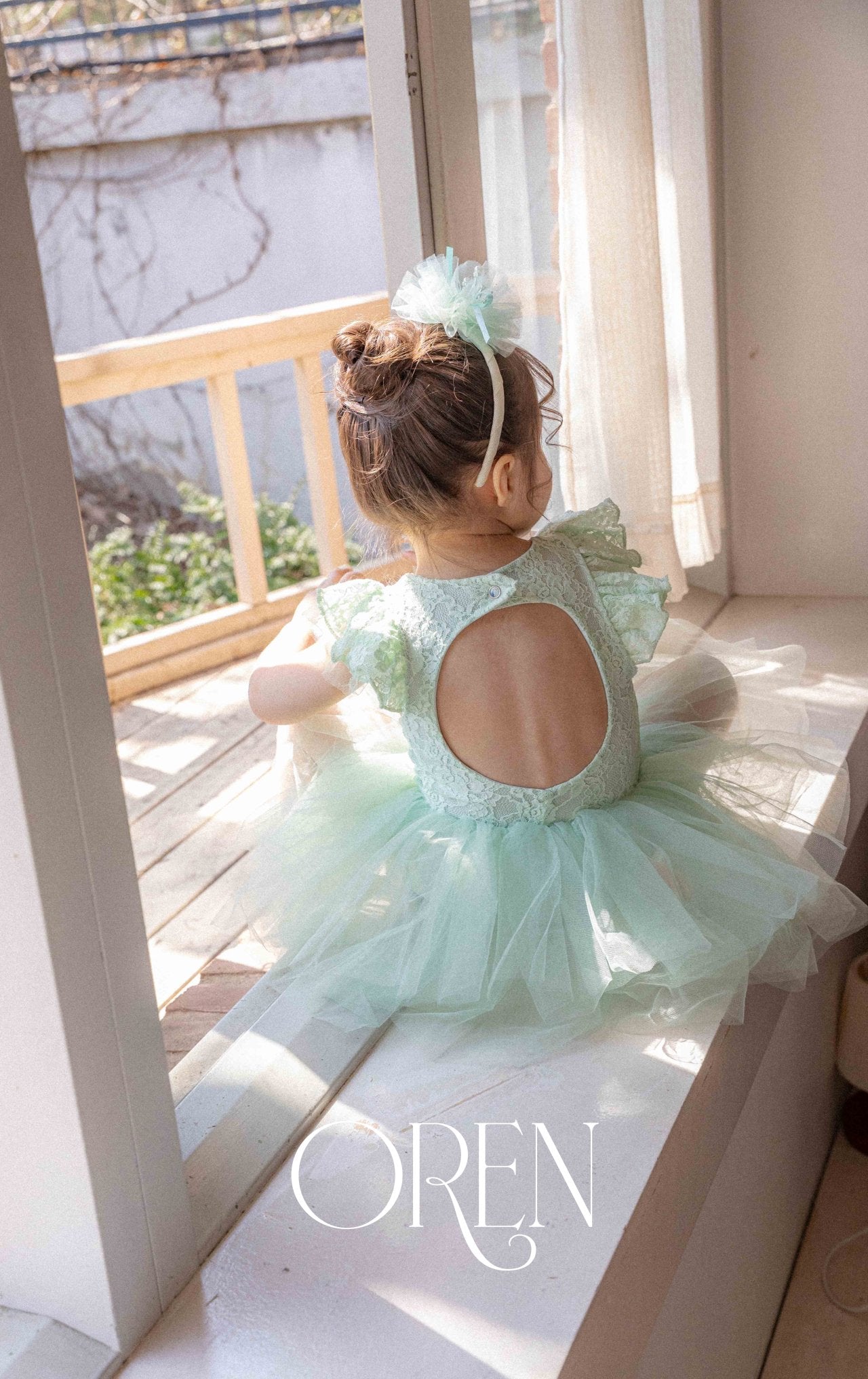 韓國童裝 25夏 | OR25259 Tinkerbell lace ballet kids dress