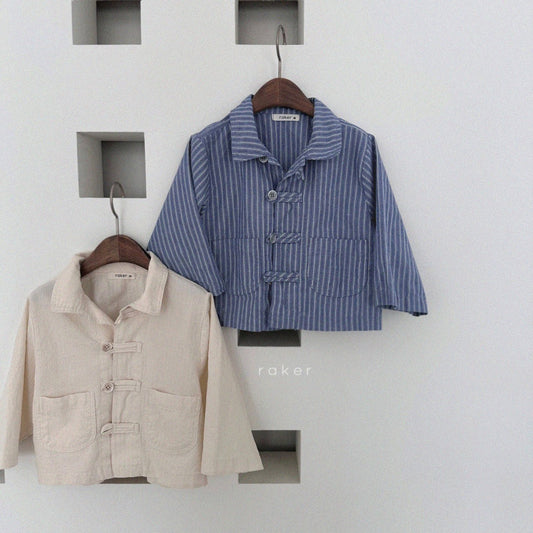 韓國童裝 26春 | RA20 Button-Loop Shirt (80-130cm)