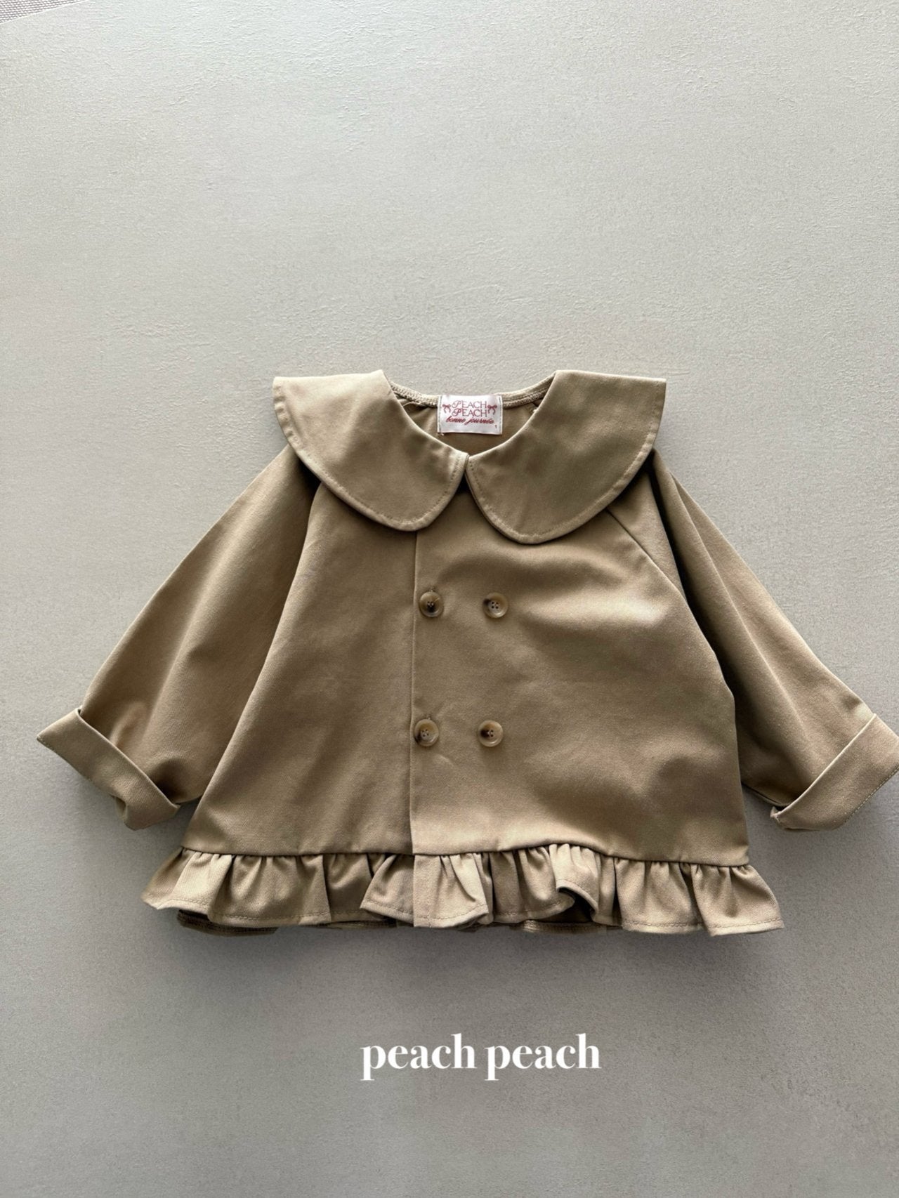 韓國童裝 26春 | PP01 Spring Frill Trench Coat JK (80-130)