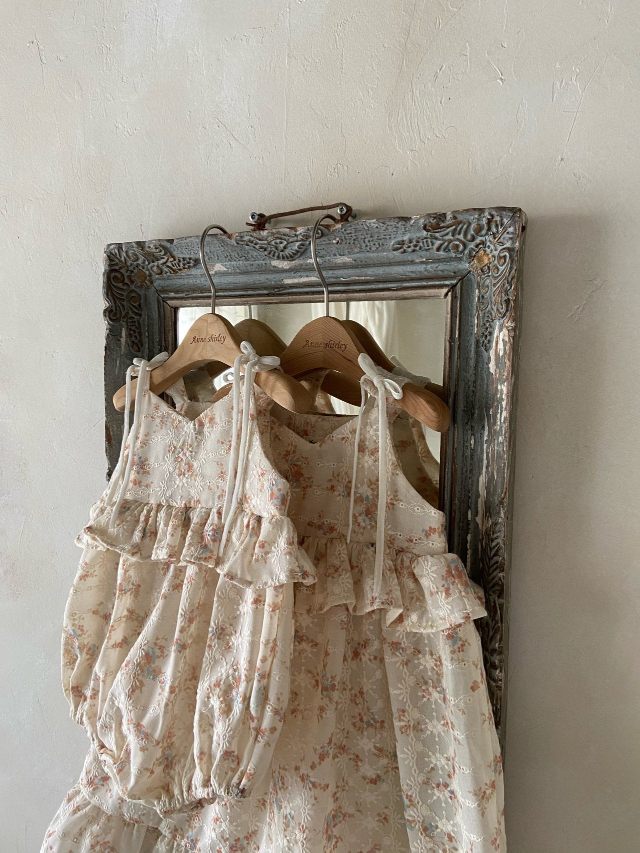 韓國童裝 26夏| AN03 Blanc Floral Ruffle Baby Suit 親子裝