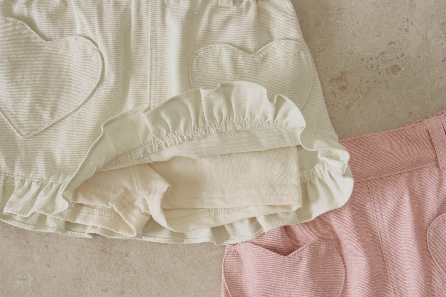 韓國童裝 26夏| MN28 Frill Heart Skirt 荷葉邊愛心裙 (90-130cm)