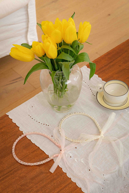 韓國童裝 26春 | LU06 Pearl Ribbon Hairband