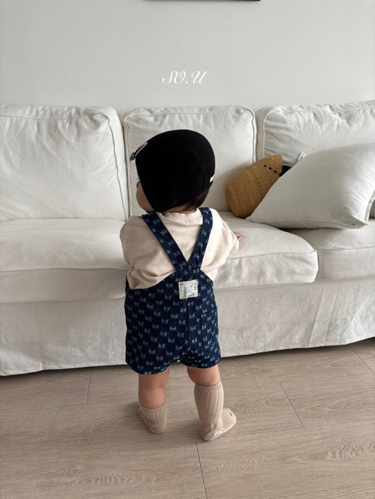 韓國童裝 25秋 | SO25303 Ribbon Overall