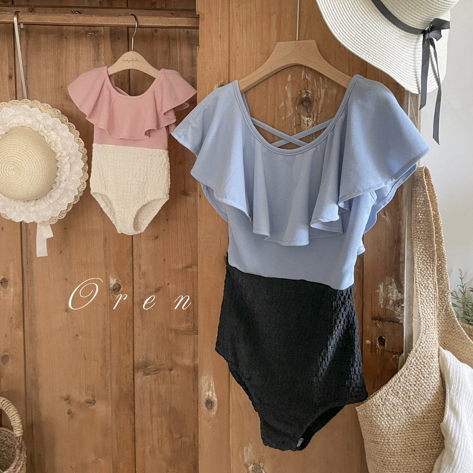韓國童裝 Swimwear🩱🛟  OR25273 Mom and kids Swimsuit