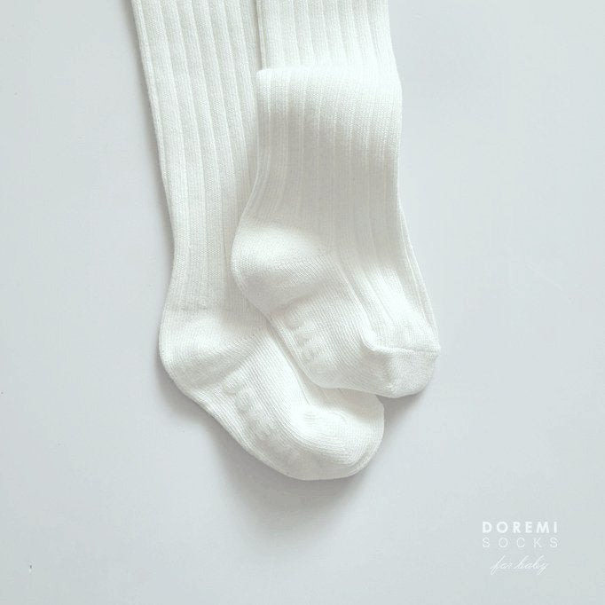 現貨▷ DOREMI SOCKS |  Ribbed Tights 白色直紋褲襪