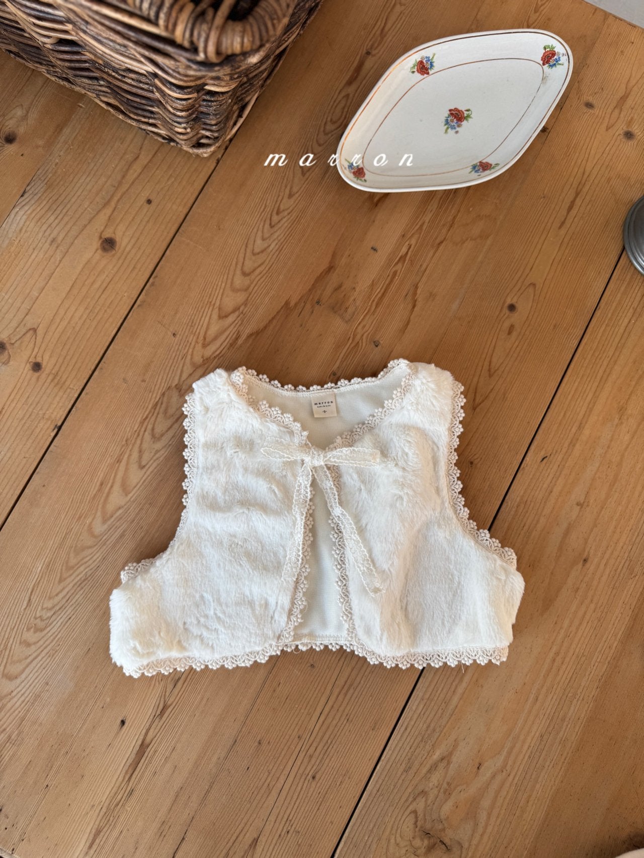 韓國童裝 25秋冬 | MA25408 BABY FUR VEST (~3Y)