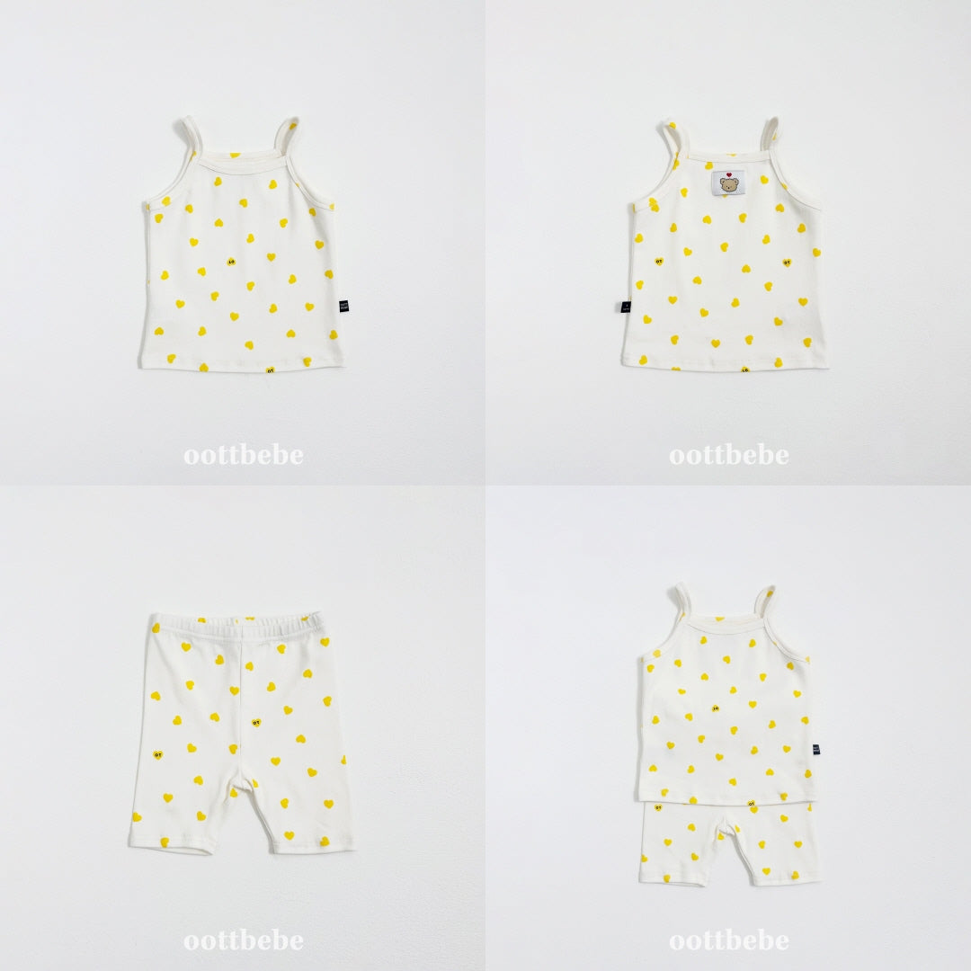 現貨▷ 韓國童裝 Oottbebe Heart Top and Bottom Set