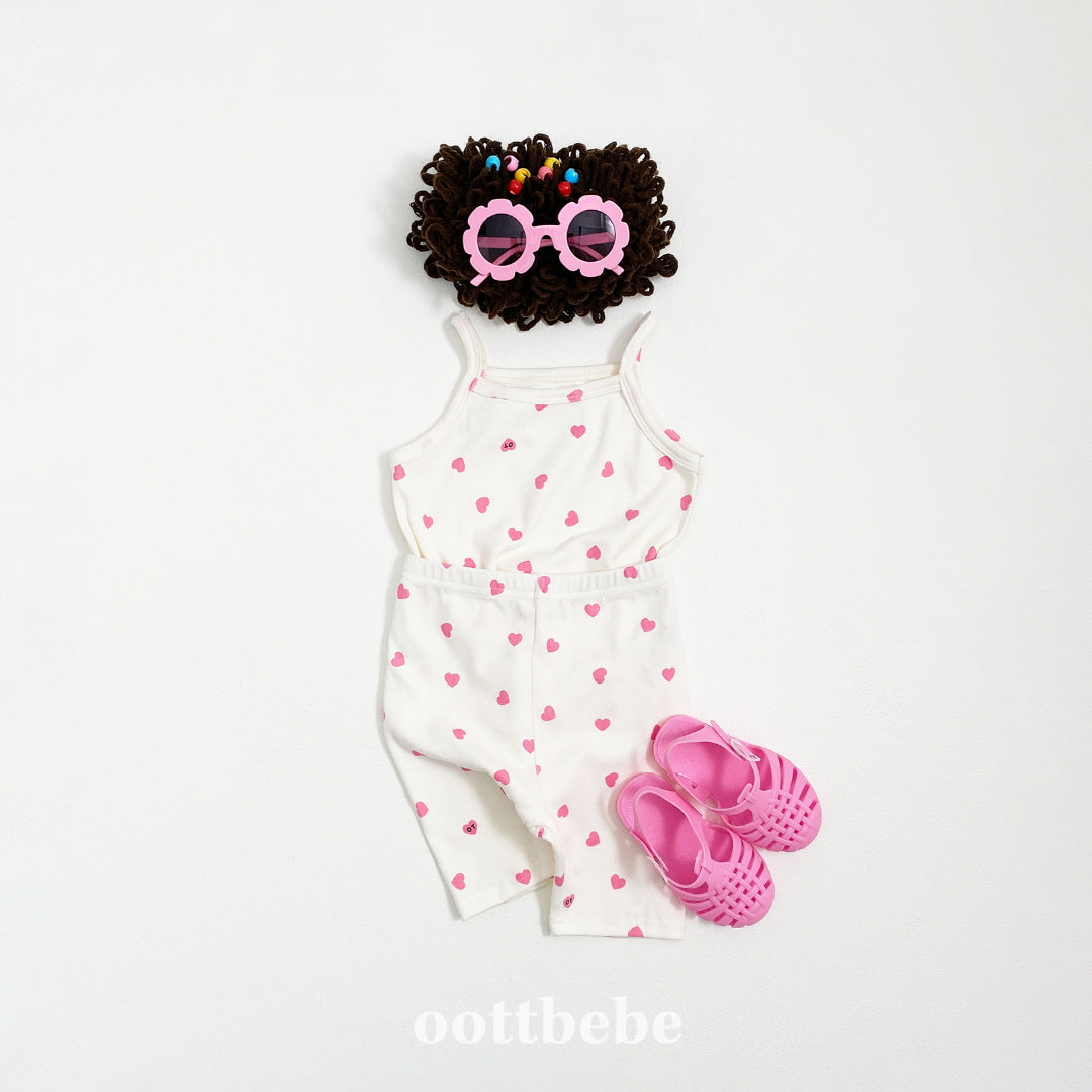 現貨▷ 韓國童裝 Oottbebe Heart Top and Bottom Set