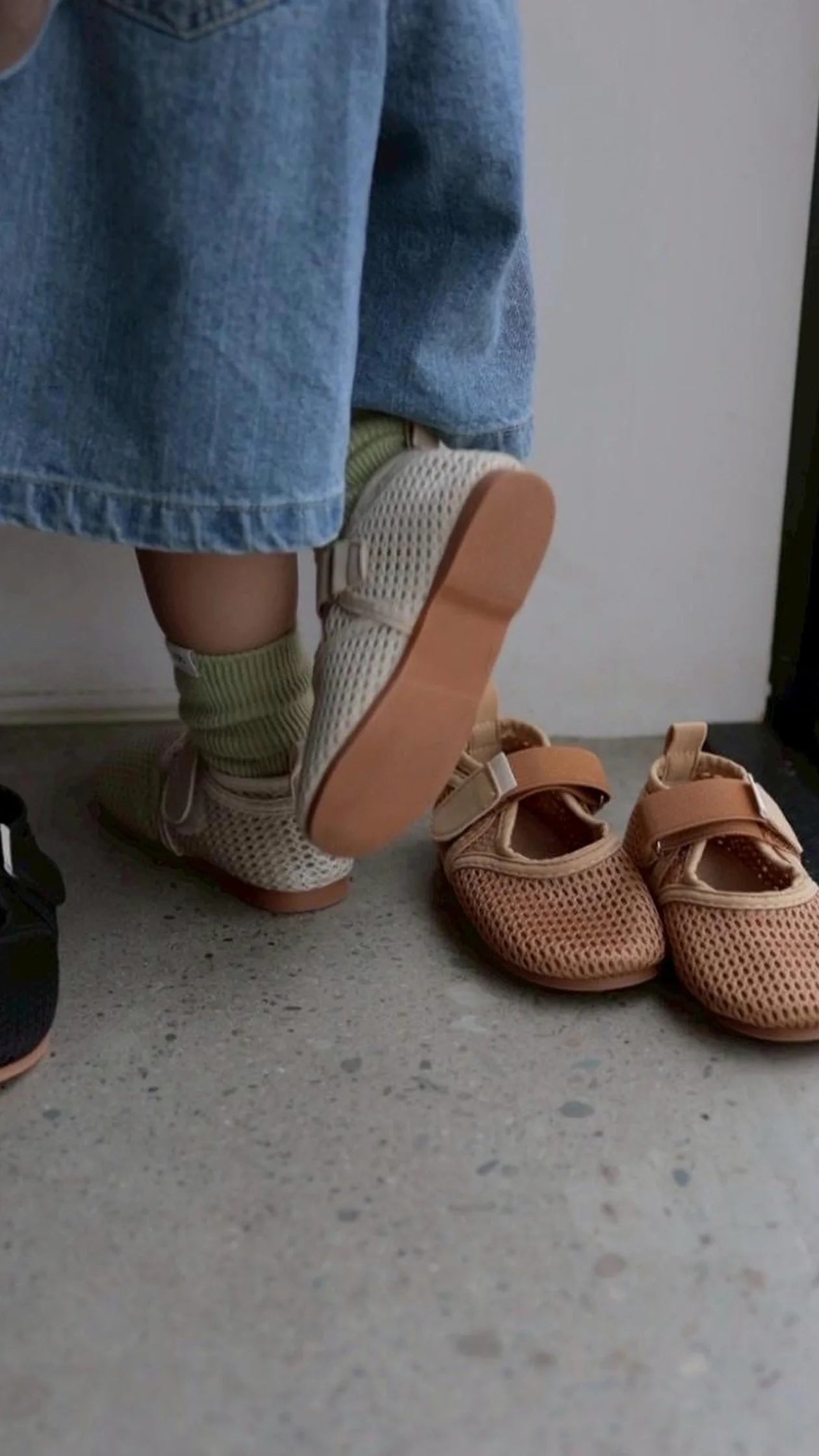 【預購】三層網眼牛角包鞋 croissant shoes