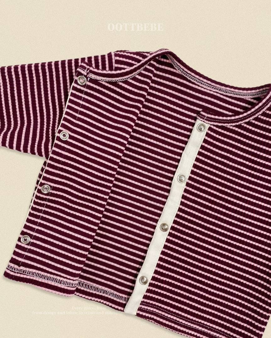 韓國童裝 26秋| OT74 Chocolat Ribbed Cardigan 外套
