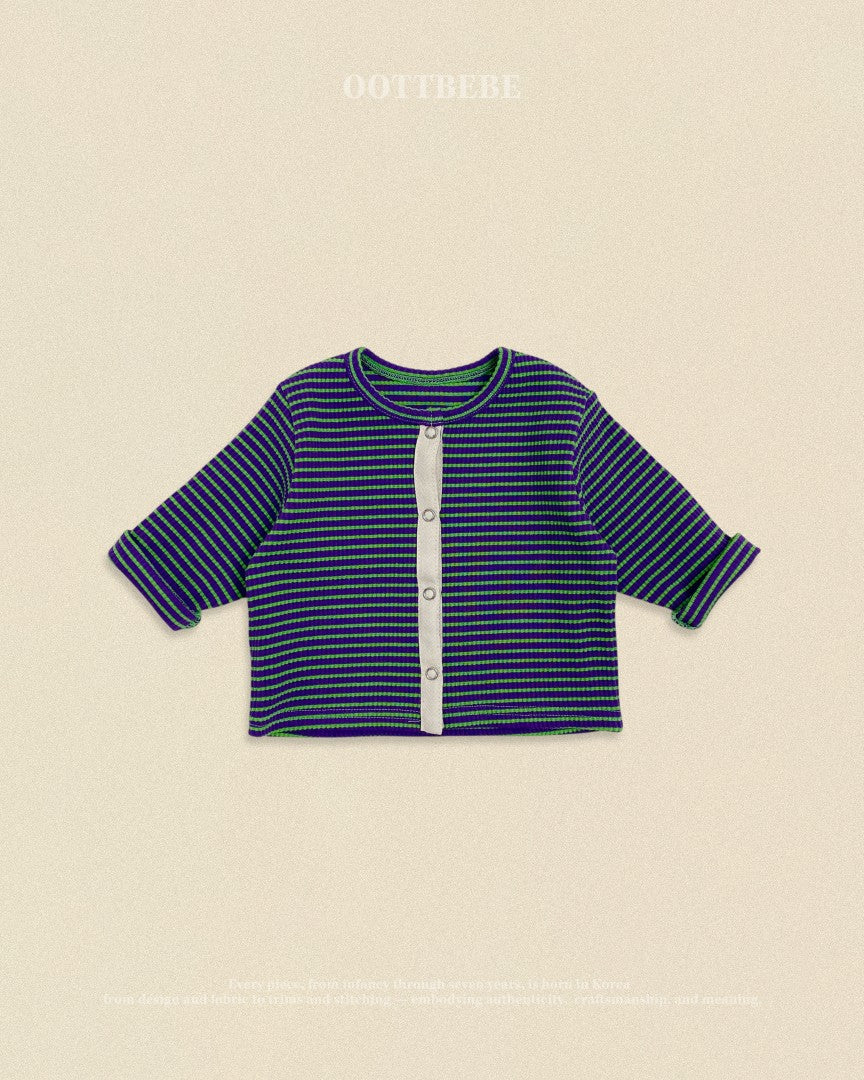 韓國童裝 26秋| OT74 Chocolat Ribbed Cardigan 外套